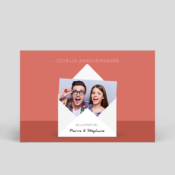 Carte anniversaire adulte Effet Enveloppe