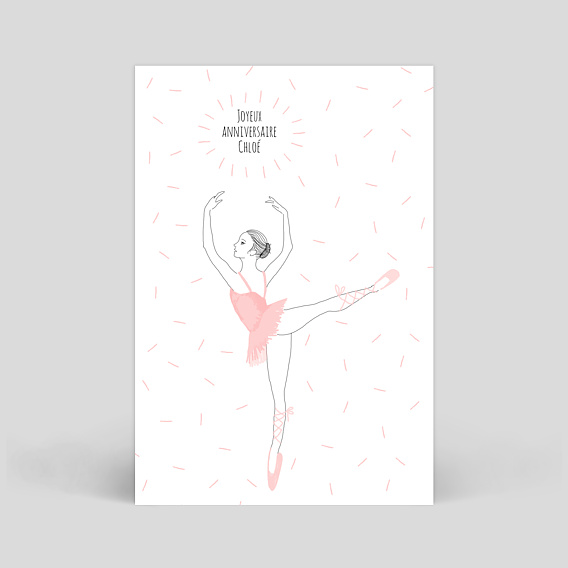 Carte anniversaire enfant Danseuse