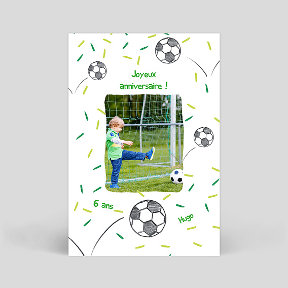 Carte anniversaire enfant Joueur