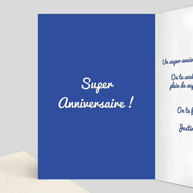 Carte Anniversaire Superman Souaitez Lui Un