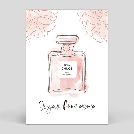 Carte anniversaire adulte Parfum