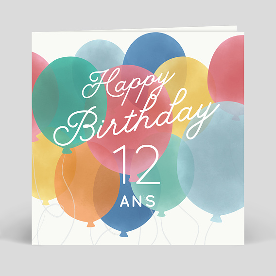 Carte anniversaire enfant Balloons