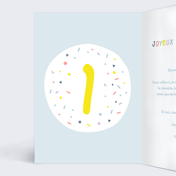 Carte Anniversaire 1 An Popcarte