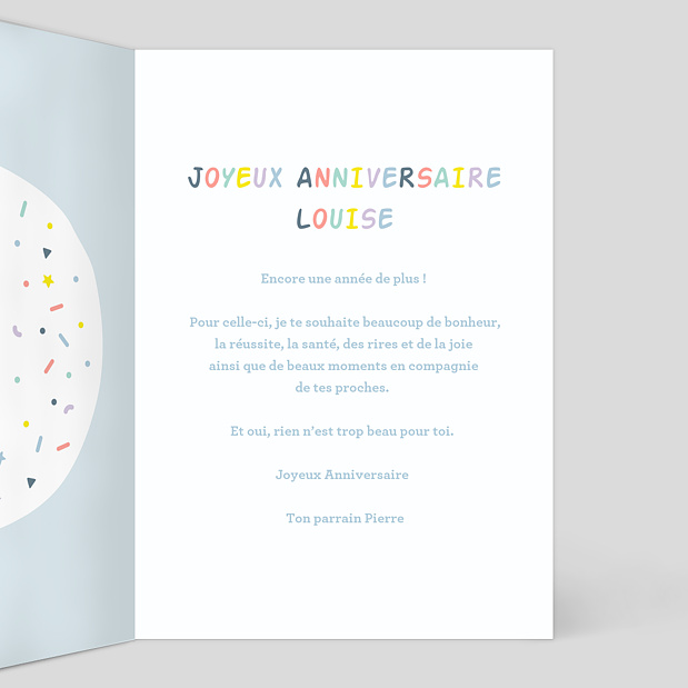 Carte Anniversaire 1 An Popcarte