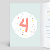 Invitation Anniversaire Enfant 4 ans Intérieur Gauche