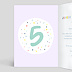 Carte Anniversaire enfant 5 ans Intérieur Gauche