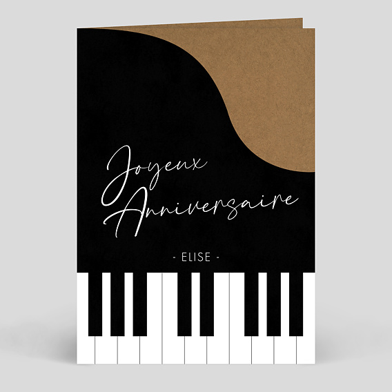 Carte anniversaire adulte Musique