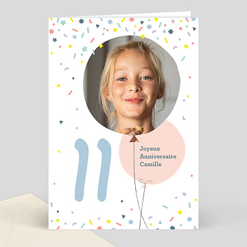 CD 844 - Carte d'anniversaire 6 ans (fille)