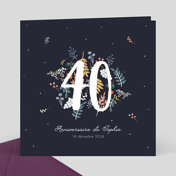 carte invitation anniversaire fleur Invitation Anniversaire Fleurs Popcarte carte invitation anniversaire fleur