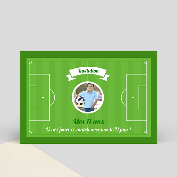  Carte  d invitation anniversaire  enfant  foot 