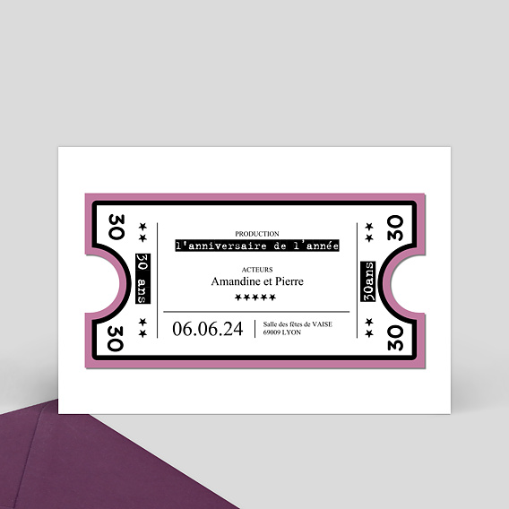 Invitation Anniversaire Cinema Popcarte