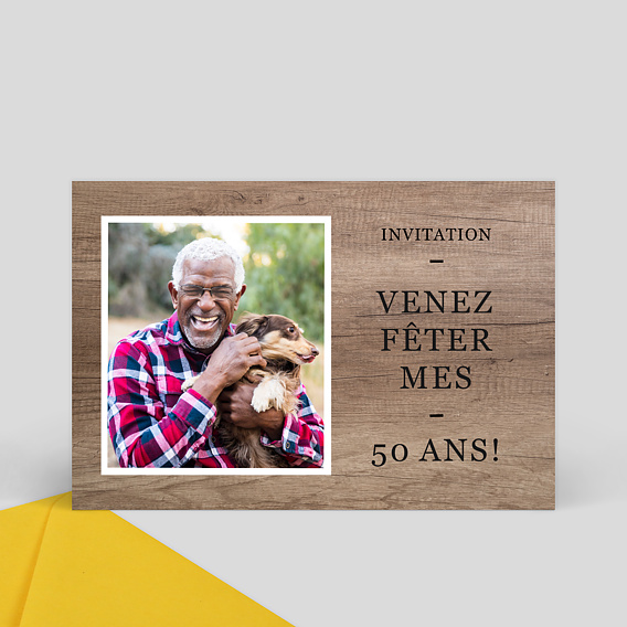 Invitation Anniversaire Fond Bois Popcarte