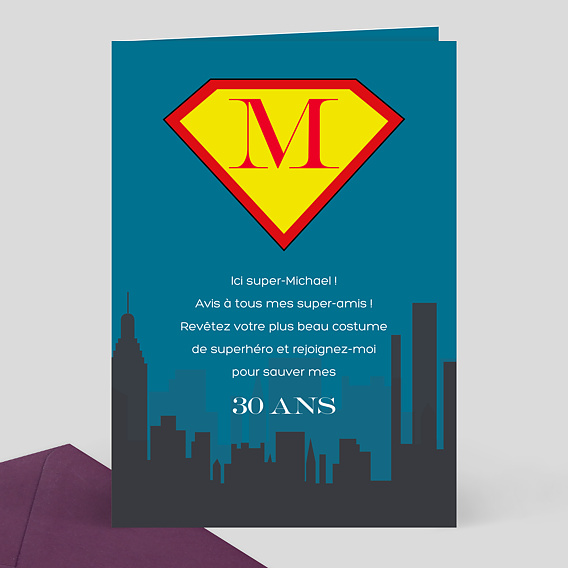 Invitation Anniversaire Super Hero Popcarte