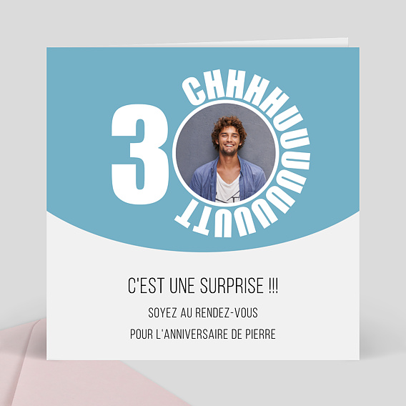 Invitation Anniversaire Chut Surprise Popcarte