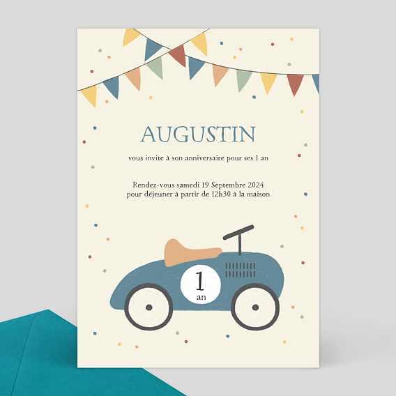 Carte D Invitation Anniversaire Enfant Voitures