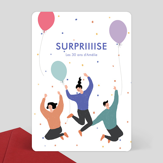 Invitation Anniversaire Fete Surprise Popcarte