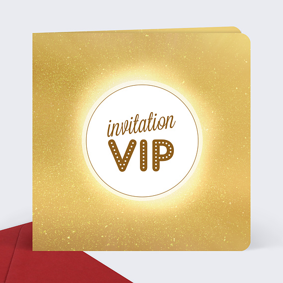 Invitation Vip Or Popcarte