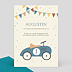 Invitation Anniversaire Enfant Voiture Bleue