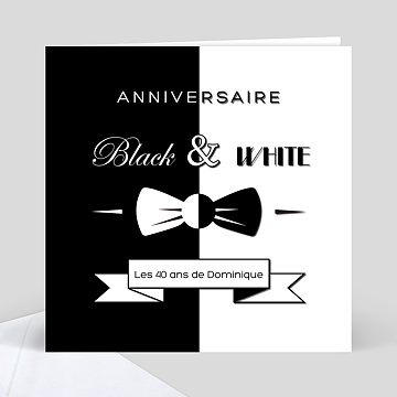 Invitation Anniversaire Soiree Chic Detail Choc Popcarte