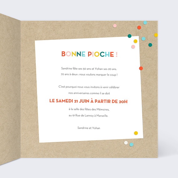 Invitation Anniversaire Jeux Des Familles Popcarte