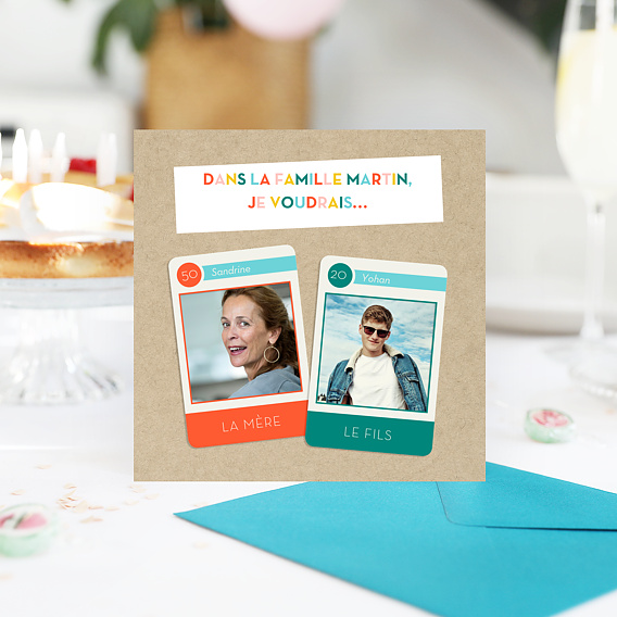 Invitation Anniversaire Jeux Des 7 Familles Popcarte