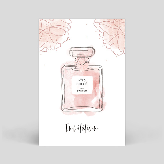 Invitation anniversaire Parfum