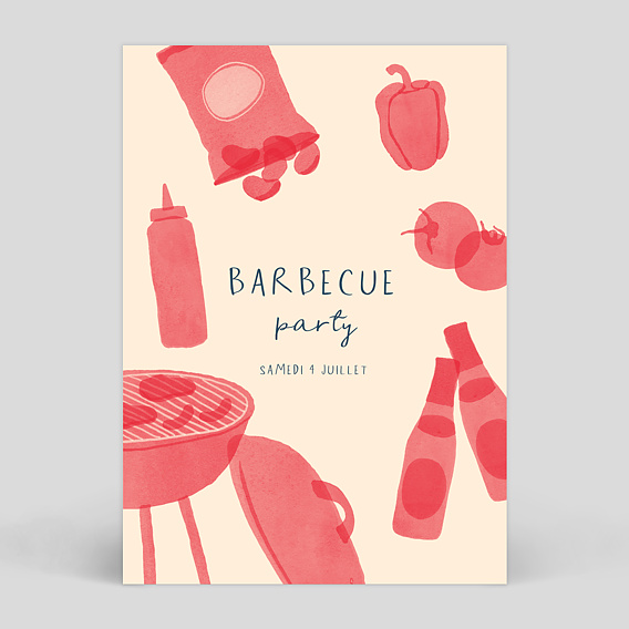 Invitation anniversaire Barbecue