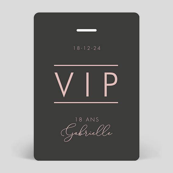 Invitation anniversaire Pass VIP 