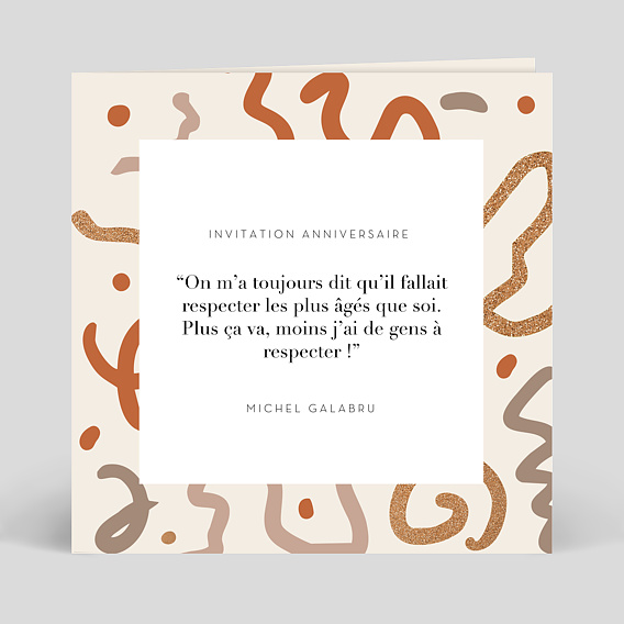 Invitation anniversaire Humour