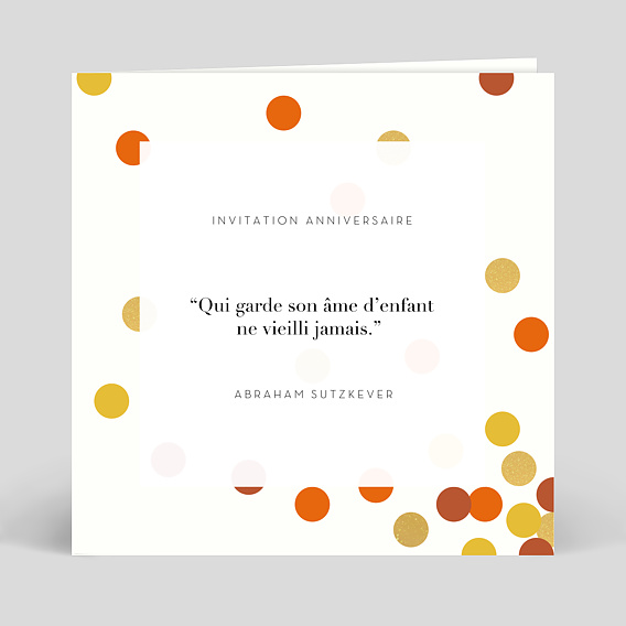 Invitation anniversaire Sobre