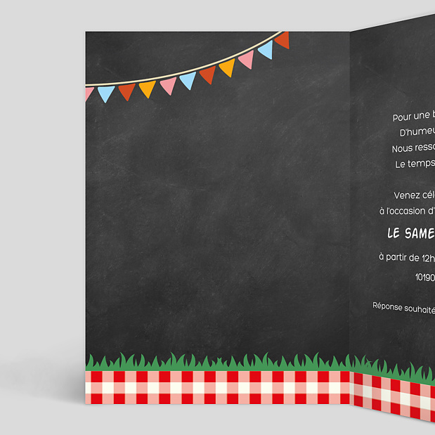 Craquez Pour La Carte D Invitation Anniversaire Double Filet Personnalisable Expedie En 24h Popcarte