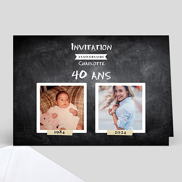 Invitation anniversaire 40 printemps 