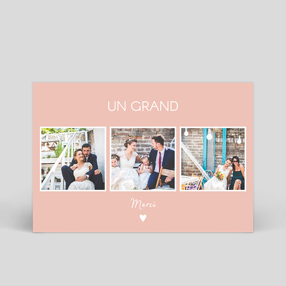 Carte remerciement mariage Famille