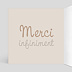 Carte remerciement Bulle Merci Infiniment Intérieur Gauche