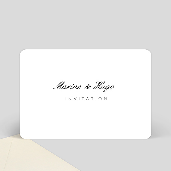 Invitation de Mariage Vintage sur Papier Nacré