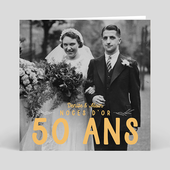 Invitation anniversaire mariage Anniversaire de Mariage 50 ans