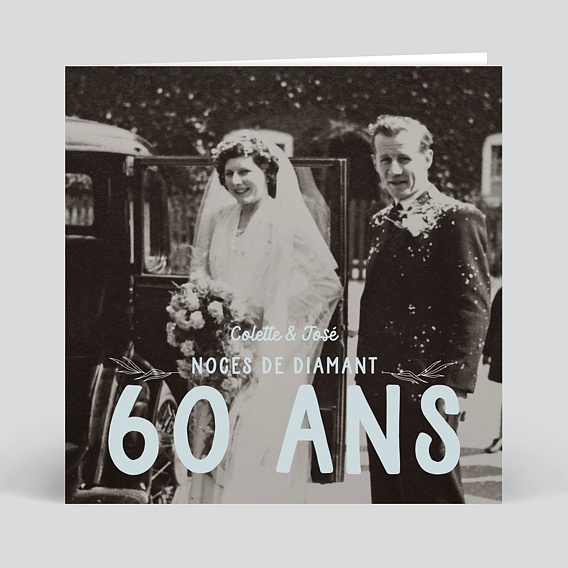 Invitation anniversaire mariage Anniversaire de Mariage 60 ans