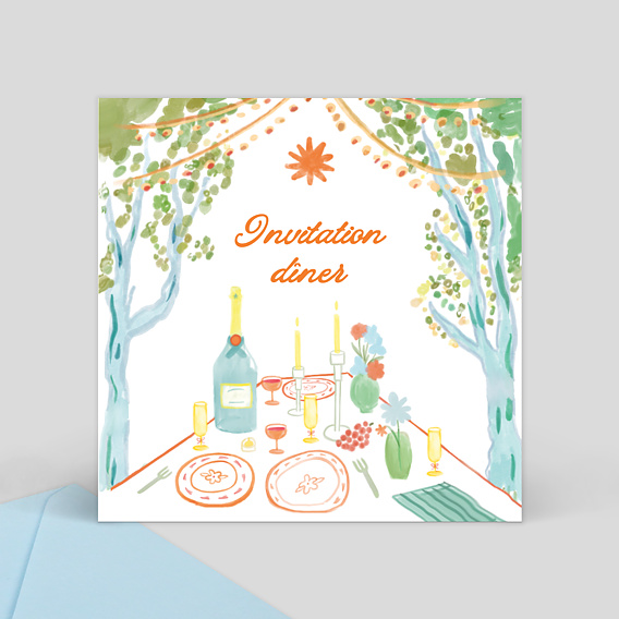 Cartes invitation mariage Aquarelle