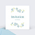 Cartes invitation mariage Petites fleurs bleues