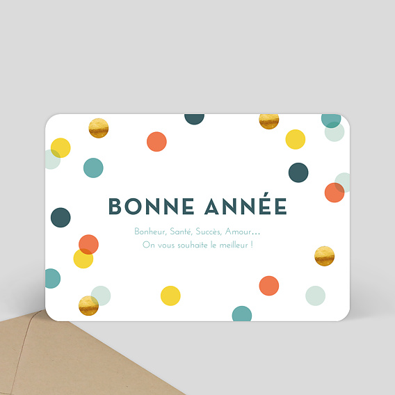 Carte de voeux Conffetis chic