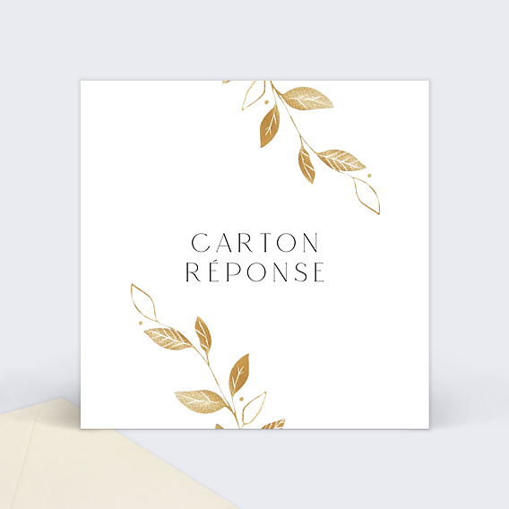 Carton réponse mariage Couronne chic