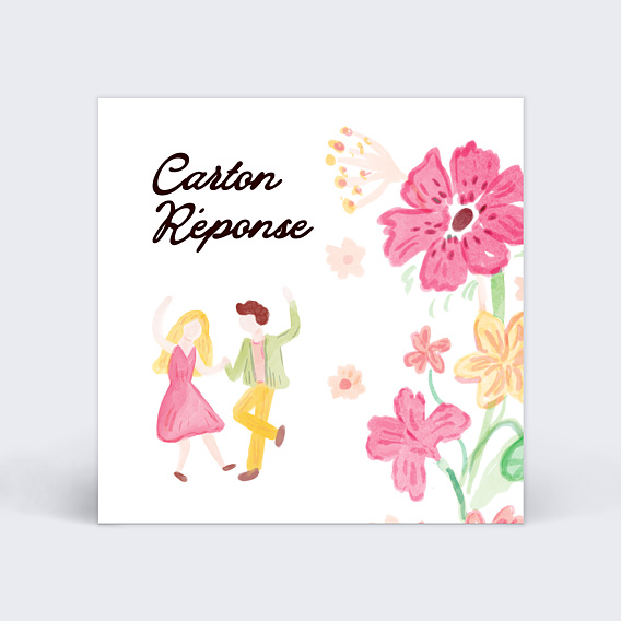 Carton réponse mariage Jardin botanique