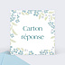 Carton réponse mariage Petites fleurs bleues