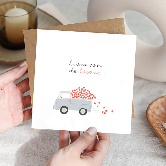 Carte De Correspondance Bisous Popcarte