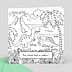 Carte amitié Coloriage Dinosaure