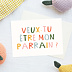 Demande parrain marraine Ecriture d'Enfant