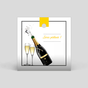 Carte de vœux-Anniversaire & champagne 40 ans