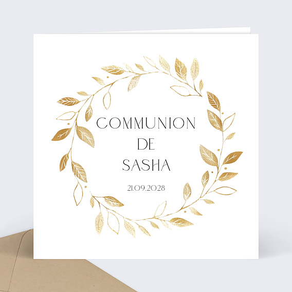 Faire-part communion Couronne Chic