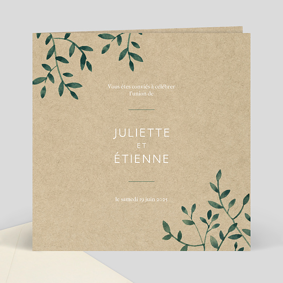 Faire Part De Mariage Champetre Popcarte