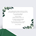 Faire part mariage Branche d’Eucalyptus photo Verso